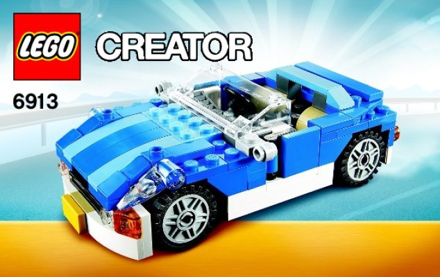 Instrucciones de Construcción - LEGO - 6913 - Blue Roadster: Page 1