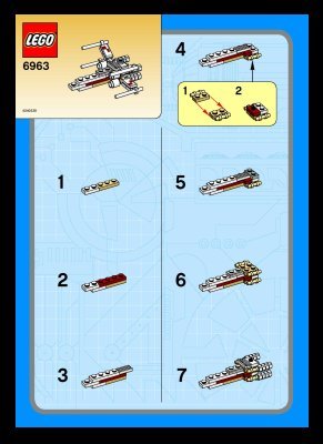 Instrucciones de Construcción - LEGO - 6963 - X-WING STARFIGHTER: Page 1