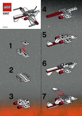 Instrucciones de Construcción - LEGO - 6967 - Mini ARC Fighter: Page 1