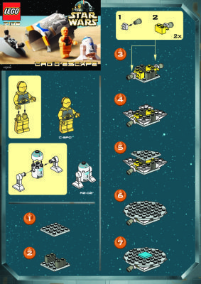 Instrucciones de Construcción - LEGO - 7106 - Droid™ Escape: Page 1