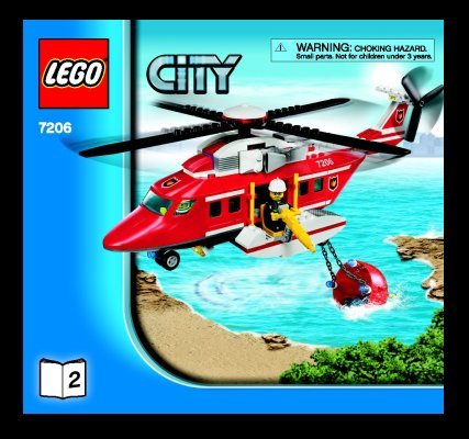 Instrucciones de Construcción - LEGO - 7206 - Fire Helicopter: Page 1