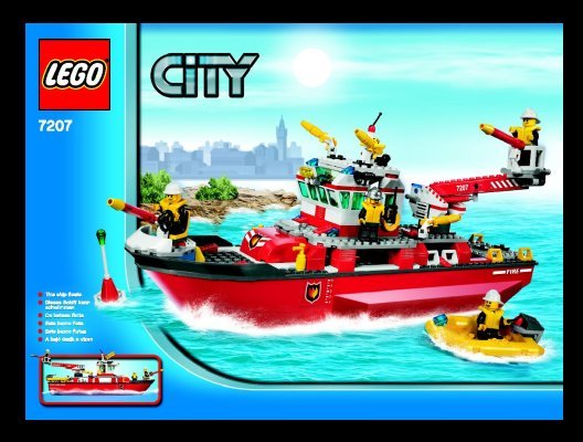 Instrucciones de Construcción - LEGO - 7207 - Fire Boat: Page 1