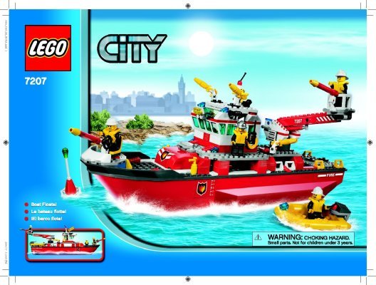 Instrucciones de Construcción - LEGO - 7207 - Fire Boat: Page 1