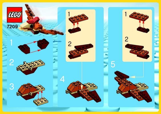 Instrucciones de Construcción - LEGO - 7209 - Flying Dino: Page 1