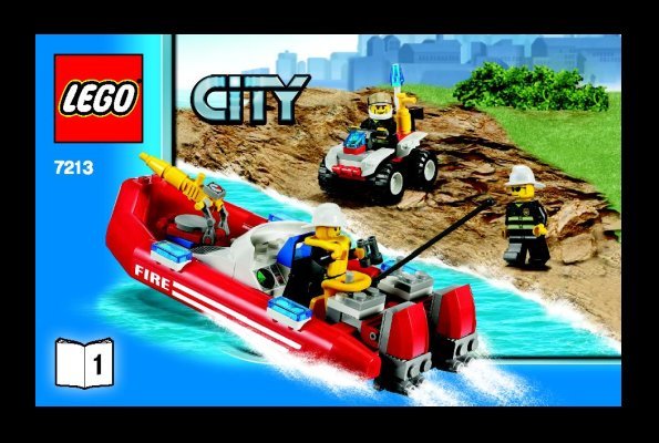 Instrucciones de Construcción - LEGO - 7213 - Off-road Fire Truck & Fireboat: Page 1