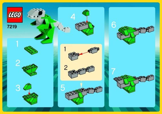 Instrucciones de Construcción - LEGO - 7219 - Dino: Page 1