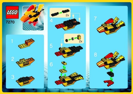 Instrucciones de Construcción - LEGO - 7270 - Parrot: Page 1