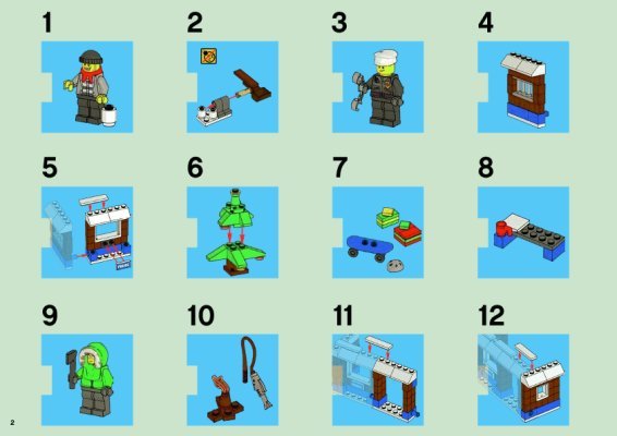 Instrucciones de Construcción - LEGO - 7553 - LEGO® City Advent Calendar: Page 1