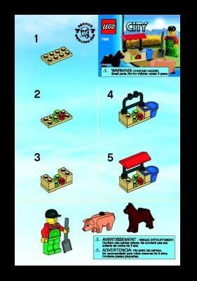 Instrucciones de Construcción - LEGO - 7566 - Farmer: Page 1