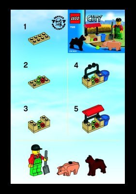 Instrucciones de Construcción - LEGO - 7566 - Farmer: Page 1