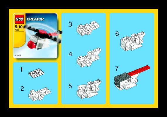 Instrucciones de Construcción - LEGO - 7609 - Rescue Chopper: Page 1