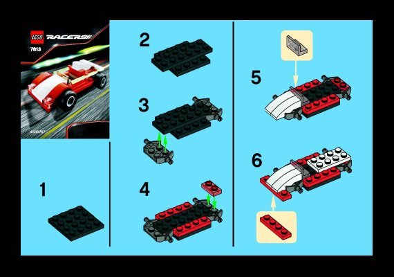 Instrucciones de Construcción - LEGO - 7613 - Track Racer: Page 1