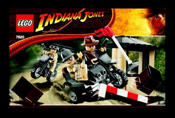 Instrucciones de Construcción - LEGO - 7620 - Indiana Jones™ Motorcycle Chase: Page 1