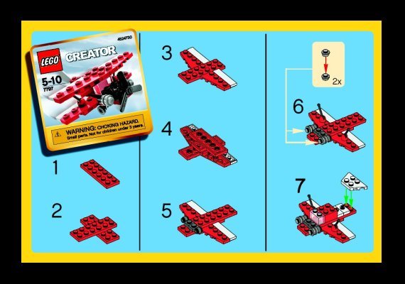 Instrucciones de Construcción - LEGO - 7797 - Bi-Plane: Page 1