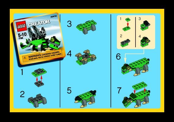 Instrucciones de Construcción - LEGO - 7798 - Stegosaurus: Page 1