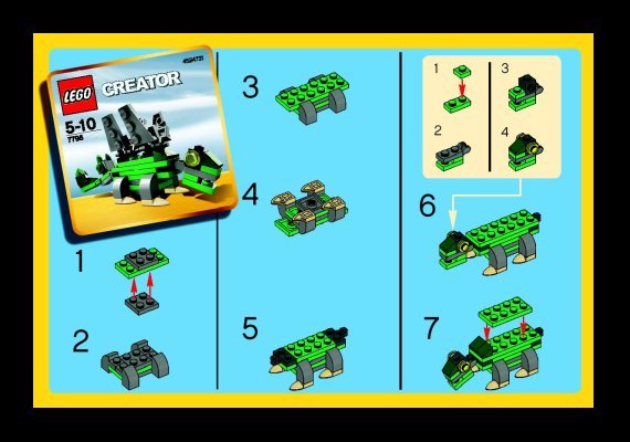 Instrucciones de Construcción - LEGO - 7798 - Stegosaurus: Page 1