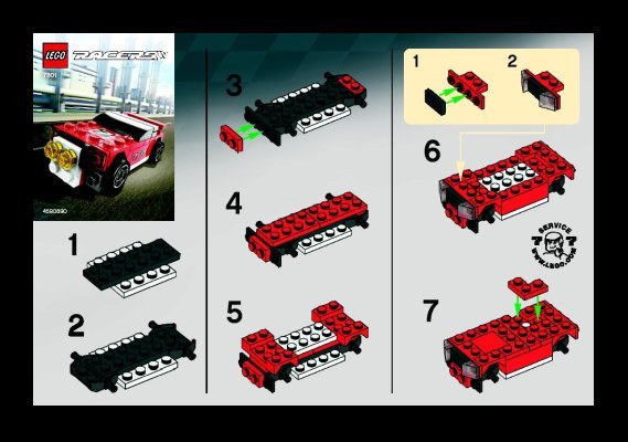 Instrucciones de Construcción - LEGO - 7801 - Rally Racer: Page 1