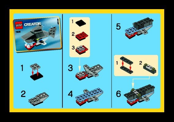 Instrucciones de Construcción - LEGO - 7805 - Shark: Page 1