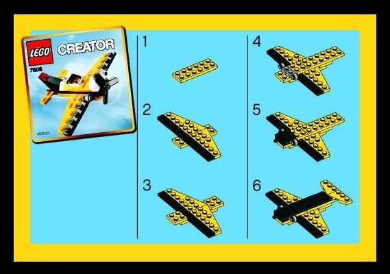 Instrucciones de Construcción - LEGO - 7808 - Yellow airplane: Page 1