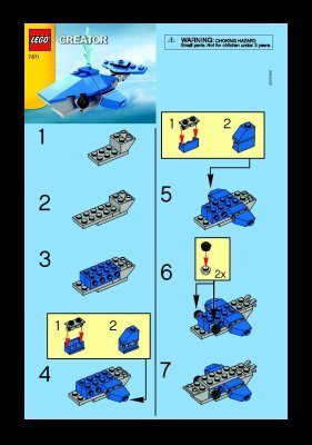 Instrucciones de Construcción - LEGO - 7871 - Whale: Page 1