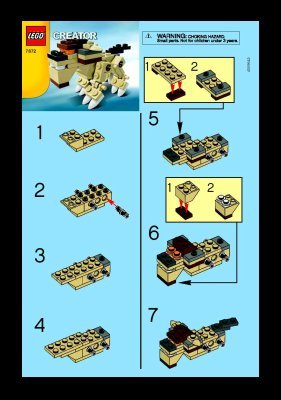 Instrucciones de Construcción - LEGO - 7872 - Lion: Page 1