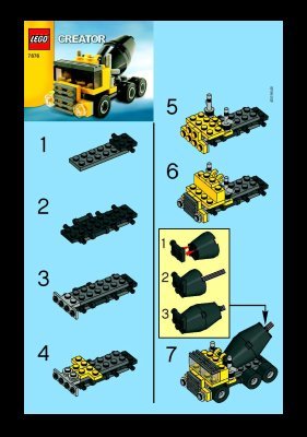 Instrucciones de Construcción - LEGO - 7876 - Cement Truck: Page 1