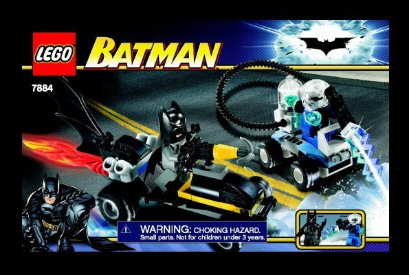 Instrucciones de Construcción - LEGO - 7884 - Batman's Buggy: The Escape of Mr. Freeze: Page 1