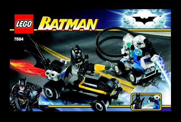 Instrucciones de Construcción - LEGO - 7884 - Batman's Buggy: The Escape of Mr. Freeze: Page 1