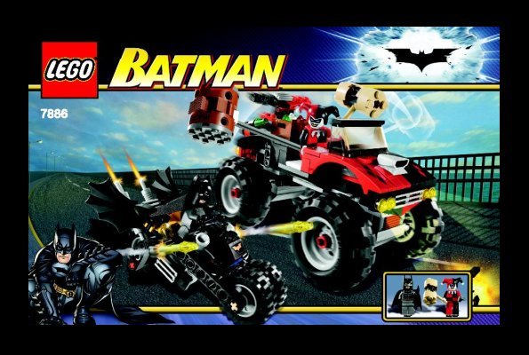 Instrucciones de Construcción - LEGO - 7886 - The Batcycle™: Harley Quinn's Hammer Tru: Page 1