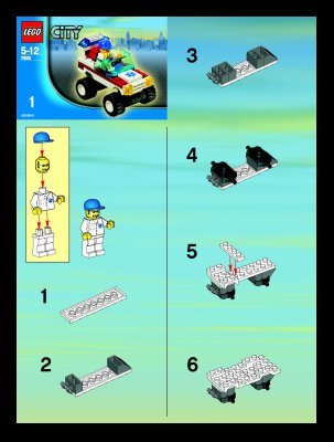 Instrucciones de Construcción - LEGO - 7892 - Hospital: Page 1