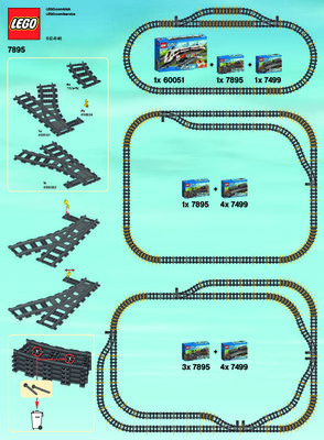 Instrucciones de Construcción - LEGO - City - 7895 - Vías de cambio: Page 1