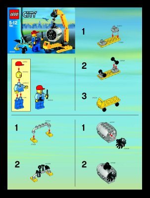 Instrucciones de Construcción - LEGO - 7901 - Airplane Mechanic: Page 1