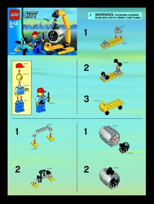 Instrucciones de Construcción - LEGO - 7901 - Airplane Mechanic: Page 1