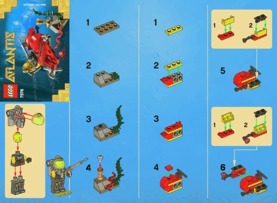 Instrucciones de Construcción - LEGO - 7976 - Ocean Speeder: Page 1