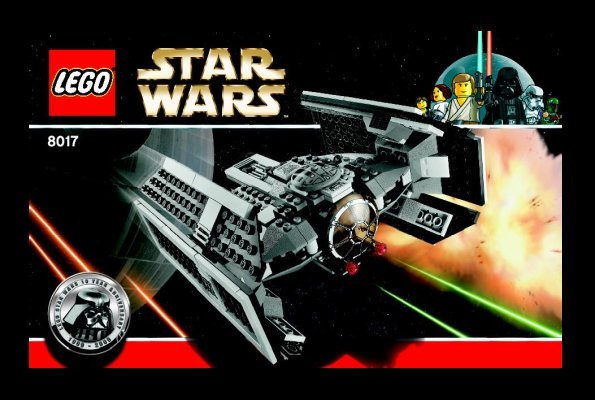 Instrucciones de Construcción - LEGO - 8017 - Darth Vader's TIE Fighter™: Page 1