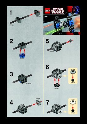 Instrucciones de Construcción - LEGO - 8028 - Mini TIE-Fighter: Page 1