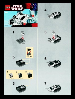 Instrucciones de Construcción - LEGO - 8029 - Mini Snowspeeder: Page 1