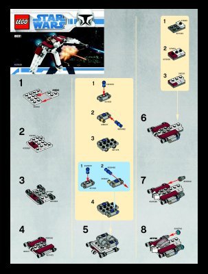 Instrucciones de Construcción - LEGO - 8031 - Mini V-19 Torrent: Page 1