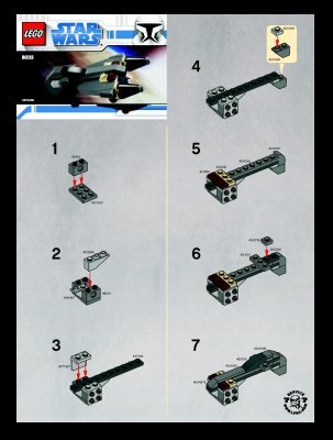 Instrucciones de Construcción - LEGO - 8033 - General Grievous Starfighter ¿: Page 1