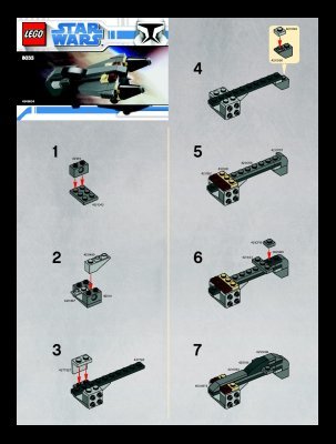 Instrucciones de Construcción - LEGO - 8033 - General Grievous Starfighter ¿: Page 1