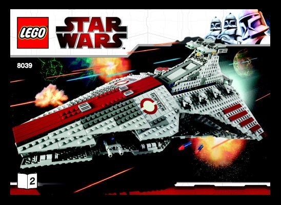 Instrucciones de Construcción - LEGO - 8039 - Venator-class Republic Attack Cruiser ™: Page 1