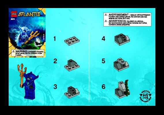 Instrucciones de Construcción - LEGO - 8073 - Manta Warrior: Page 1