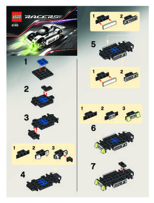 Instrucciones de Construcción - LEGO - 8149 - Midnight Streak: Page 1