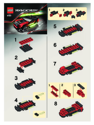 Instrucciones de Construcción - LEGO - 8150 - ZX Turbo: Page 1