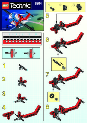 Instrucciones de Construcción - LEGO - 8204 - AIRPLANE: Page 1