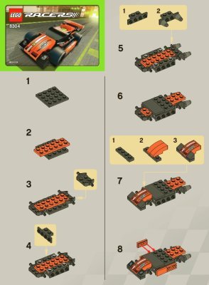 Instrucciones de Construcción - LEGO - 8304 - Smokin' Slickster: Page 1