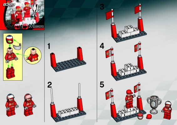 Instrucciones de Construcción - LEGO - 8389 - M. Schumacher & R. Barrichello: Page 1