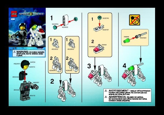 Instrucciones de Construcción - LEGO - 8399 - K9-Bot: Page 1