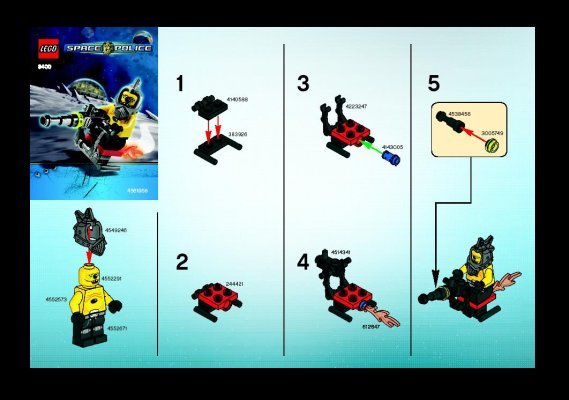 Instrucciones de Construcción - LEGO - 8400 - Space Speeder: Page 1