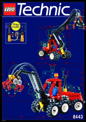 Instrucciones de Construcción - LEGO - 8443 - PNEUMATIC FOREST TRACTOR: Page 1